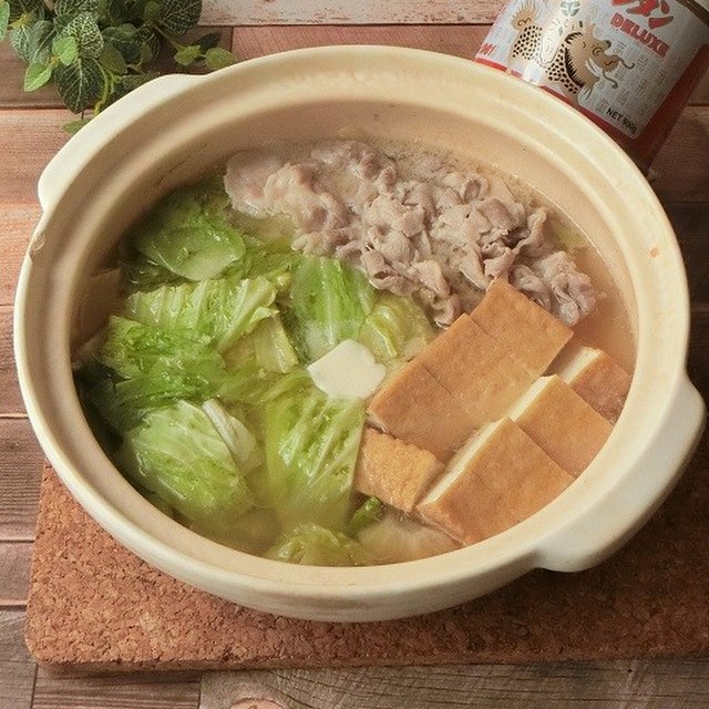 豚肉とキャベツのにんにく味噌バター鍋 レシピ 作り方 By 140 わんたるママ クックパッド 簡単おいしいみんなのレシピが360万品