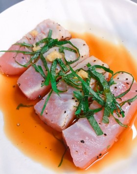 炙り✨マグロのポン酢かけ