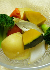 蒸すだけ❤簡単ヘルシー温野菜のサラダ