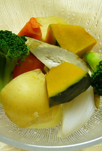 蒸すだけ❤簡単ヘルシー温野菜のサラダ