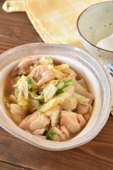 鶏もも肉と白菜の中華風煮込み【作り置き】の写真