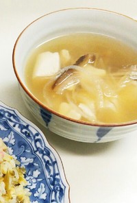 簡単♪温かい☆ハリハリ生姜の中華風スープ