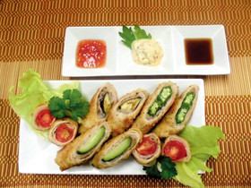 夏野菜のロール焼きカツ