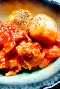 里芋と挽肉のトマト煮