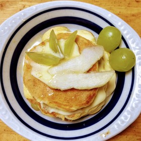 しっとり♪ケーキ風フルーツパンケーキ♡