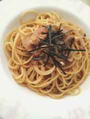 ツナのシンプル和風パスタの写真