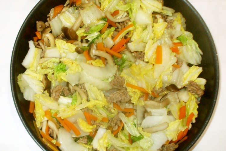 中華風野菜炒め♪簡単白菜豚肉ひき肉 レシピ・作り方 By 漢方薬のタカキ大林店 【クックパッド】 簡単おいしいみんなのレシピが363万品