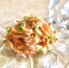 ツナと大根の胡麻マヨサラダ★わさび味
