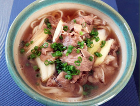 ☆牛肉とネギの肉うどん☆