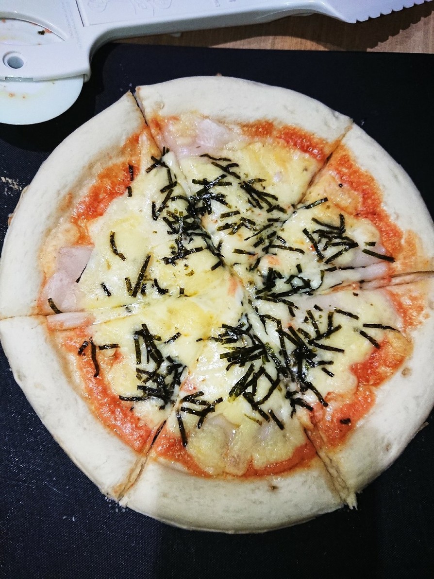明太マヨ餅ピザの画像