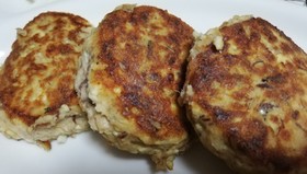 鯖缶豆腐バーグ