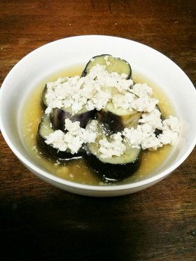 揚げなすの鶏そぼろあん