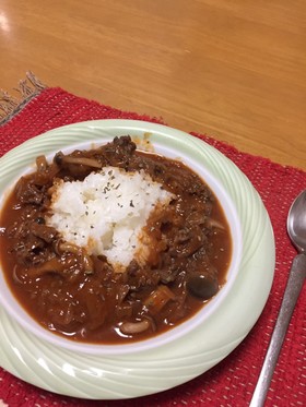 野菜ジュースでビーフストロガノフ風