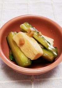 生姜たれドレッシングきゅうり・長芋の漬物