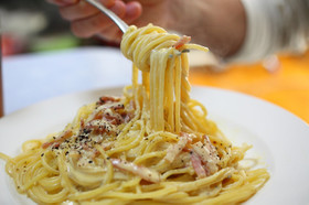 牛乳で簡単カルボナーラ風パスタ