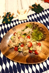 クリスマスカラーな☆菊芋とツナのサラダ
