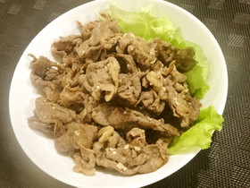 牛肉の塩麹ニンニクソテー