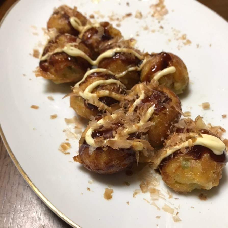 カリっとトロっとたこ焼きの生地の画像