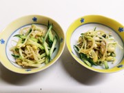 粉末味噌で作るもやしときゅうりのナムルの写真