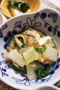 白菜と舞茸のあんかけ豆腐