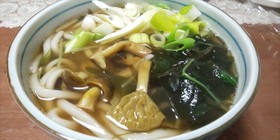 天然きのこ・シモコシのうどん