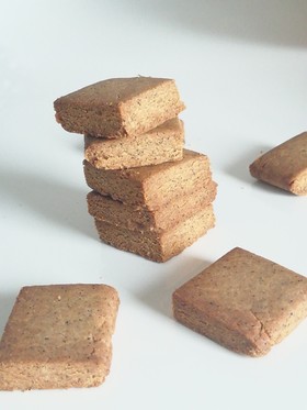 ココナッツオイルで米粉ときなこのクッキー