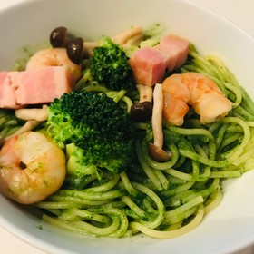 ほうれん草ソースのパスタ♡