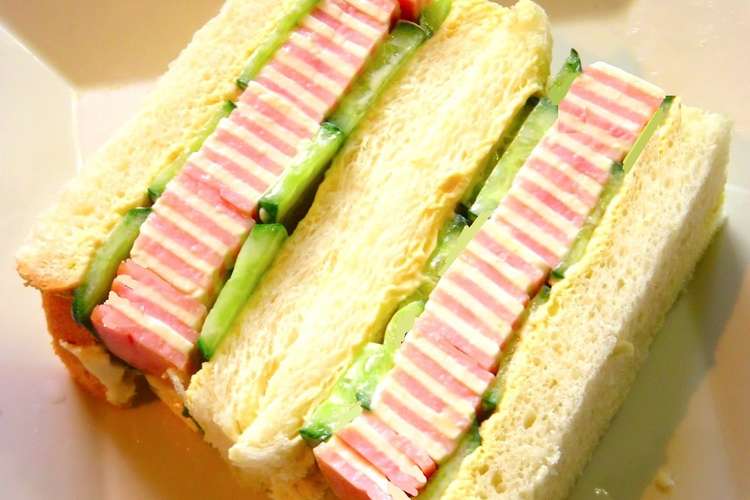 萌え断 簡単しましまハムチーズサンド レシピ 作り方 By Hirokoh クックパッド
