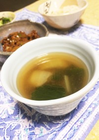 青梗菜とえのきの豆豉スープ