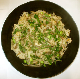 ごぼう油揚げの炊き込みご飯♪簡単炊飯器