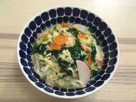 幼児も食べられる!かき玉小松菜うどん