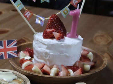 1歳☆誕生日ケーキの写真