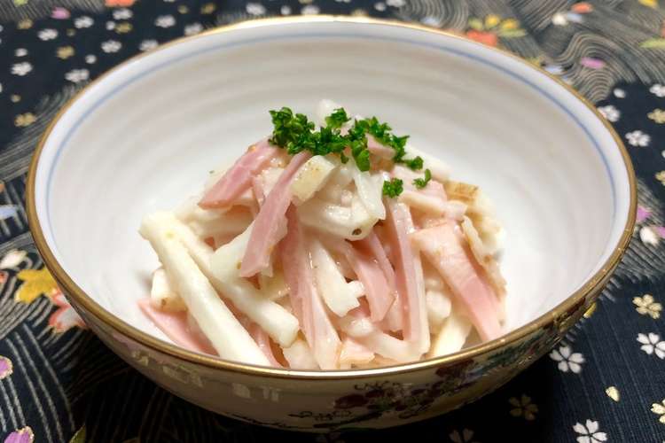 長芋とハムの酢の物 辛子入り レシピ 作り方 By お料理ニャロメ クックパッド 簡単おいしいみんなのレシピが354万品