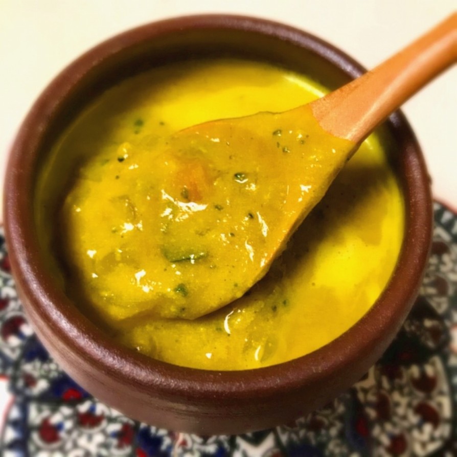 ごろごろ野菜の食べる豆乳かぼちゃスープの画像