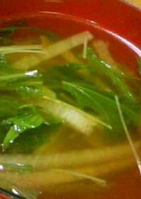 大根と水菜のスープ