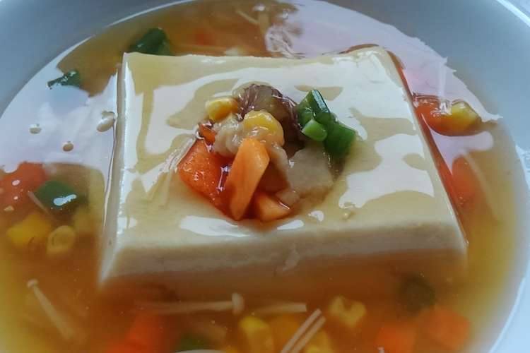 やわらかい高野豆腐のおしゃれあんかけ レシピ 作り方 By さざえさんの家 クックパッド 簡単おいしいみんなのレシピが355万品