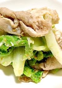 白菜と豚肉の温サラダ