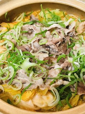 鍋の素mix●豚肉と根菜&白菜鍋