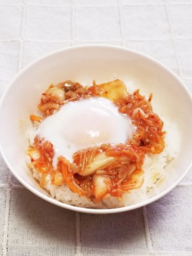 ☆キムチ・なめたけ・温泉卵丼☆