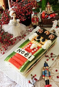クリスマスくるみ割り人形のサンドイッチ