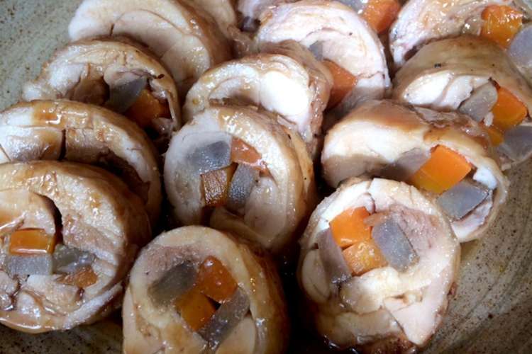チキンロール鶏もも肉八幡巻き 人参ごぼう レシピ 作り方 By Small クックパッド 簡単おいしいみんなのレシピが360万品