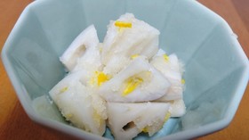 レンコンの大根おろしと柚子のあえ物