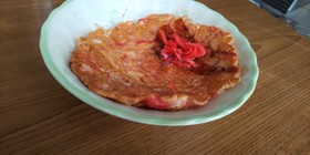 卵なし紅しょうが好きのお好み焼き