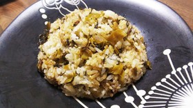 明太子マヨネーズで高菜明太チャーハン!