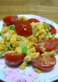 ミニトマトの炒り卵