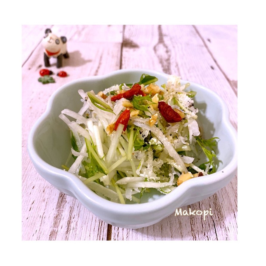 水菜と大根のサラダ(^^)♡の画像