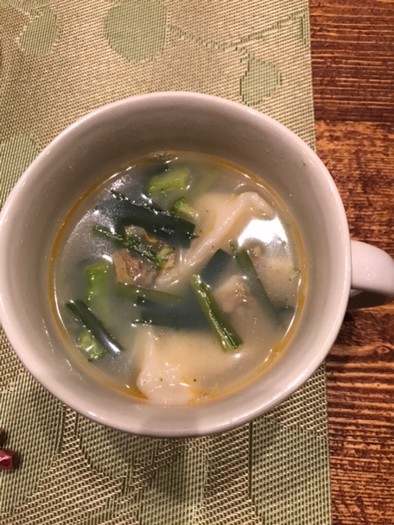 冷凍食品で簡単スープの写真