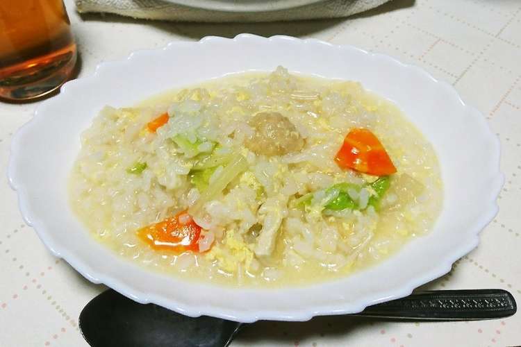 おでん出汁のチーズおじや 雑炊 レシピ 作り方 By M 221 クックパッド 簡単おいしいみんなのレシピが360万品