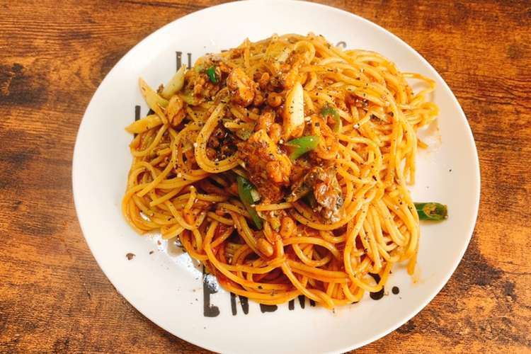 お手軽 鯖缶納豆カレーパスタ レシピ 作り方 By 藤井２１ クックパッド