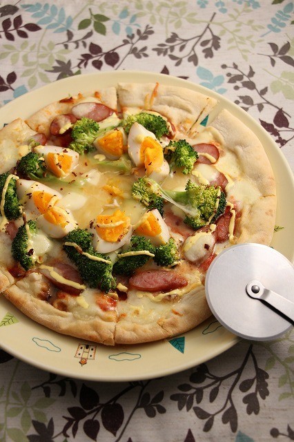 簡単！モッツァレラと味玉ピザの画像